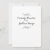 ペン素朴とインクの書結婚跡 招待状 (裏面)