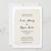 ペン素朴とインクスクリプトの結婚式招待状 招待状 (正面)
