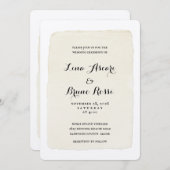 ペン素朴とインクスクリプトの結婚式招待状 招待状 (正面/裏面)
