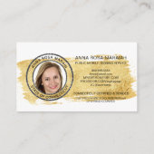 *~*ペン金ゴールドNOTARY PHOTO FEATHER署名エージェント 名刺 (裏面)