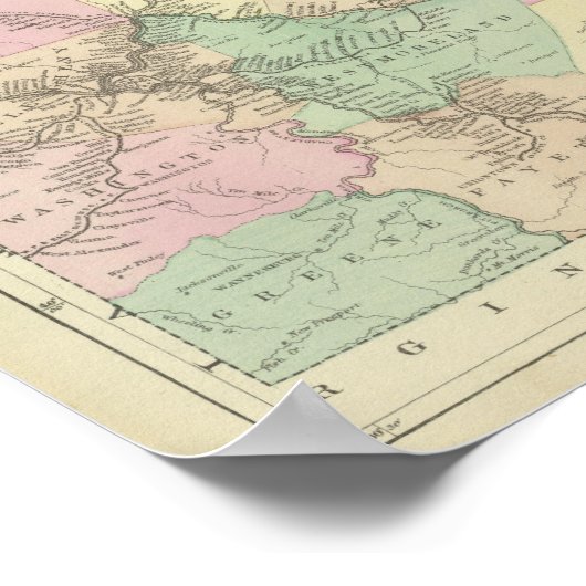 ペン鉄道地図 ポスター (角)