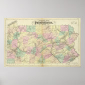 ペン鉄道地図 ポスター (正面)