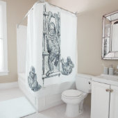 ペン/インクアート若いゴリラ子供シャワーカーテン シャワーカーテン (インサイチュ)