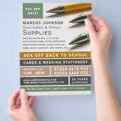 ペン、文房具、事務用品、文房具 チラシ (手)