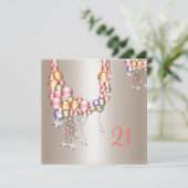 ペーかわいらしターピーチパールスターズ21歳の誕生日 招待状 (スタンド正面)