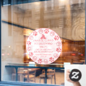 ペーカスタマイズズ爪ペットグルーミングフロントピンク ウィンドウサイン (カフェ窓)