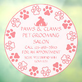 ペーカスタマイズズ爪ペットグルーミングフロントピンク ウィンドウサイン (シート3)