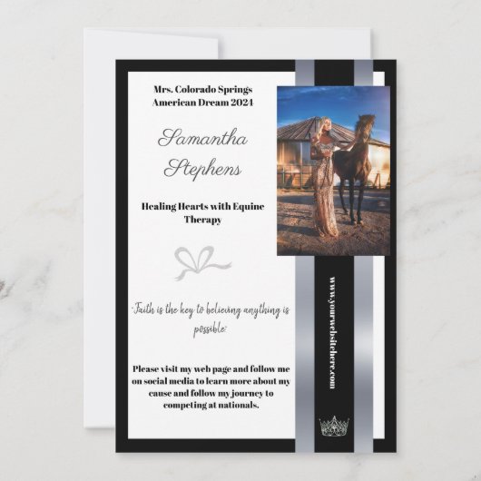 ペーカスタムジのオートグラフカード |オニキスシャイン 招待状 (裏面)