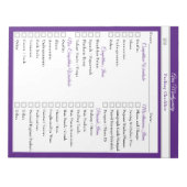 ペーカスタムジのページラントの梱包チェックリスト ノートパッド (正面)