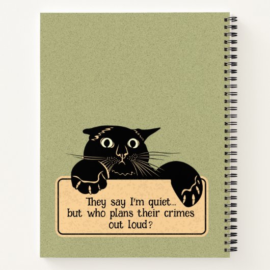 ペークおもしろいキャットウィリアムモリススタイルフローラ ノートブック (裏面)