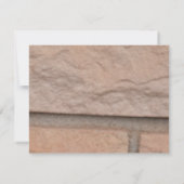 ペーコックの羽結婚とレンガ 招待状 (裏面)