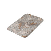 ペーコック・ガーデン　in　サフラン・グレー・ベージュ バスマット (アングル)