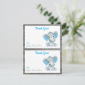 ページごとに２枚　ありがとうカード　象の少年シャワー 招待状 (スタンド正面)