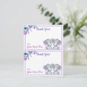 ページごとに2枚のサンキューカーズ゛ エレファント ツインシャワー 招待状 (スタンド正面)