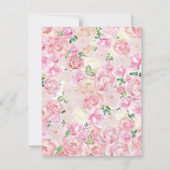 ページごとに2枚のサンキューカーズ゛　象の女の子シャワー 招待状 (裏面)