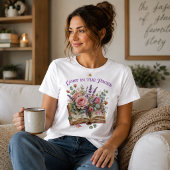 ページに迷い込んで 薔薇の本 トライブレンドTシャツ