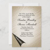 ページのアンティーク金ゴールド結婚式招待状 招待状 (正面)