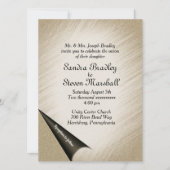 ページのアンティーク金ゴールド結婚式招待状 招待状 (正面)