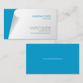 ページのカールの青い名刺 名刺 (正面/裏面)