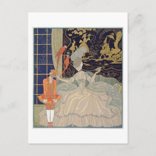 ページのパンチング(カラーリトボ) ポストカード (正面)