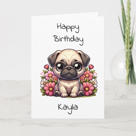 ページの塗りと色付けパーソナライズされた誕生日 カード (正面)