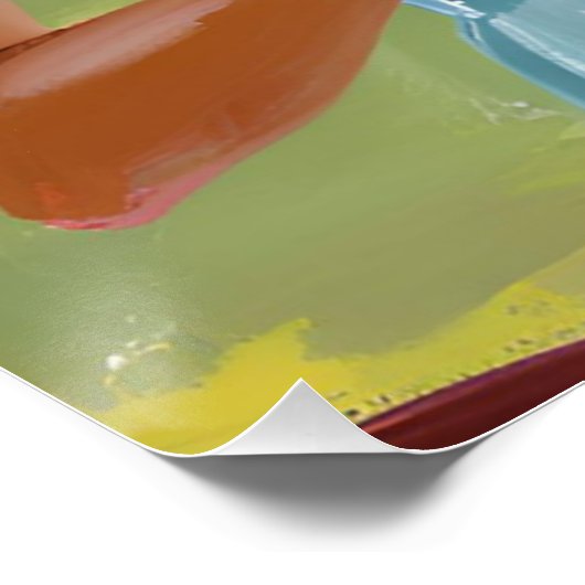 ページの暖かさ:アフロの女性と彼女の本 ポスター (コーナー)