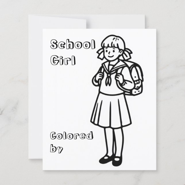 ページの色付け…スクールガール (正面)