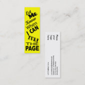 ページの通勤者のしおりを回して下さい スキニー名刺 (正面/裏面)