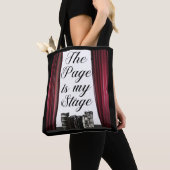 ページは私のステージ 作家 モットー トートバッグ (クローズアップ)