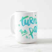 ページを回す コーヒーマグカップ (正面左)