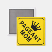 ページェントおもしろいママ警告標識 マグネット (正面/裏面)