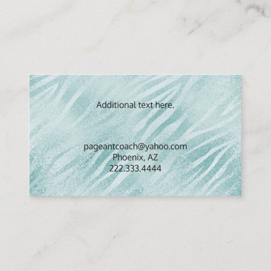 ページェントのコーチの名刺 名刺 (裏面)