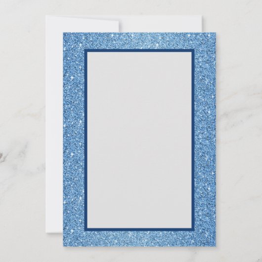 ページェントのサッシュの旗のグリッターの招待状 招待状 (裏面)