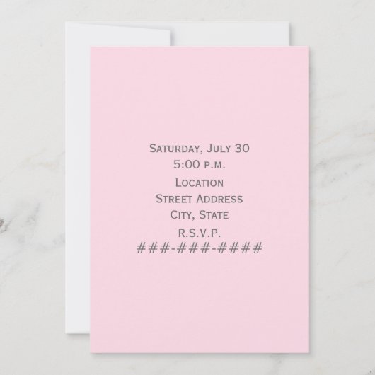 ページェントのサッシュ及びティアラの誕生日のパーティの招待状 招待状 (裏面)