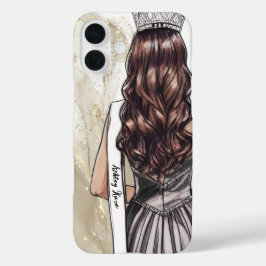 ページェントフォンケース ゴールドスパークル ページェントクイーン iPhone 16 PLUSケース
