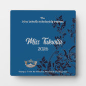 ページェントフローラシルバークラウンアクリル賞プレート フォトプラーク (正面)