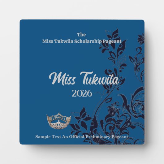 ページェントフローラシルバークラウンアクリル賞プレート フォトプラーク (正面)