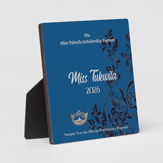 ページェントフローラシルバークラウンアクリル賞プレート フォトプラーク (正面)