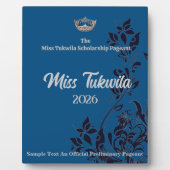 ページェントフローラシルバークラウンアクリル賞プレート フォトプラーク (正面)