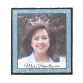 ページェント女王オートグラフパッド – スターダスト ノートパッド (正面)