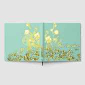 ページェント箔の蘭の王冠スクラップブック ゲストブック (全面)