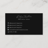 ページェント黒白クラウン&タイポグラフィ 名刺 (裏面)