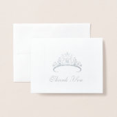 ページェント・ティアラサンキューカード 箔カード (封筒付き正面)