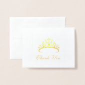 ページェント・ティアラサンキューカード 箔カード (封筒付き正面)