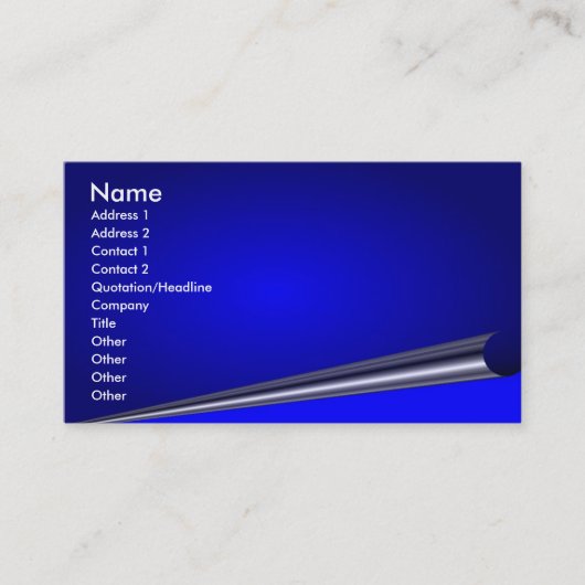 ページカールプロファイルカード 名刺 (正面)