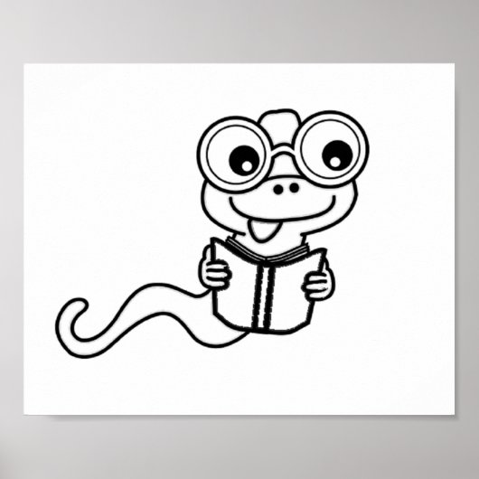 ページブックワームの色付け ポスター (正面)