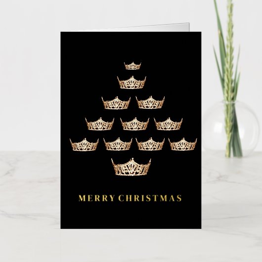 ページャンクラウンフォールドフォイルホリデーカード 箔シーズンカード (正面)