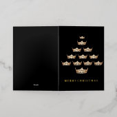 ページャンクラウンフォールドフォイルホリデーカード 箔シーズンカード (外側レイダウン)