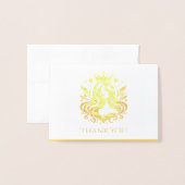 ページャントクイーンサンキューカード 箔カード (封筒付き正面)