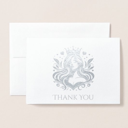 ページャントクイーンサンキューカード 箔カード (封筒付き正面)